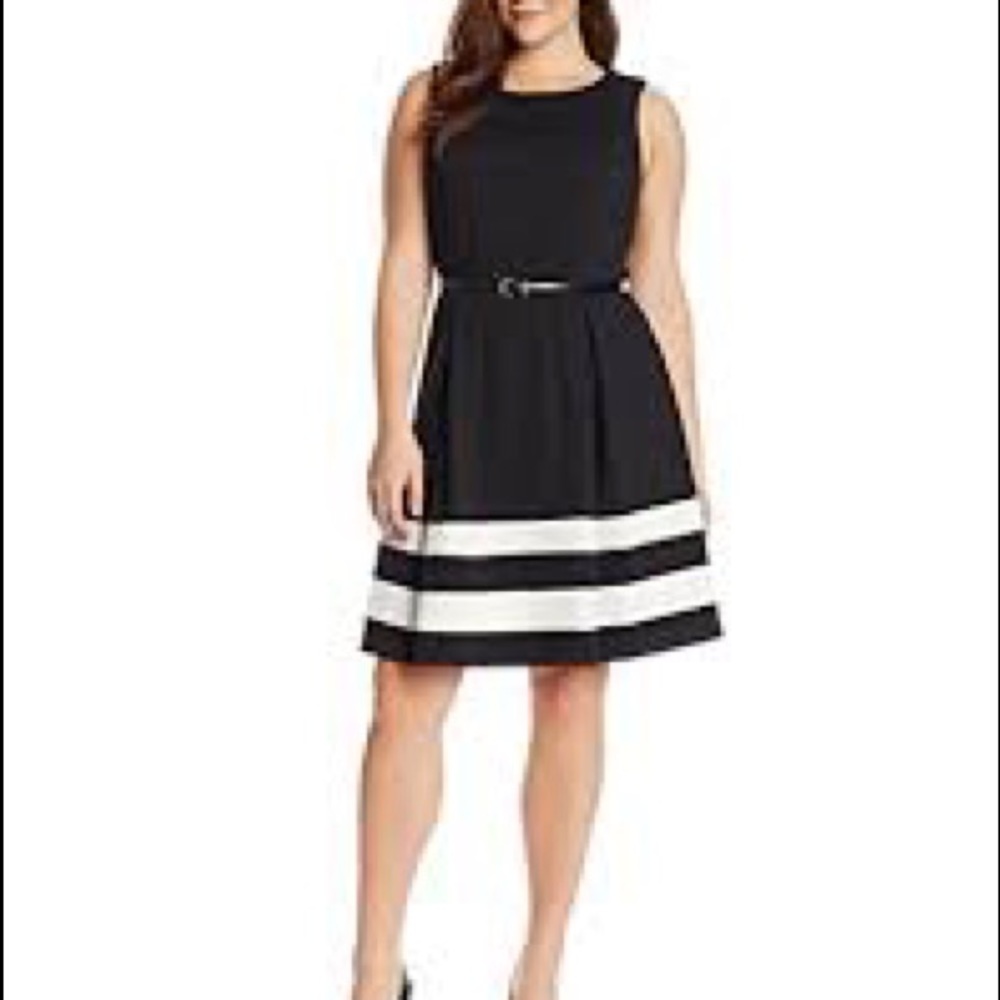 Calvin Klein White Stripe Dress